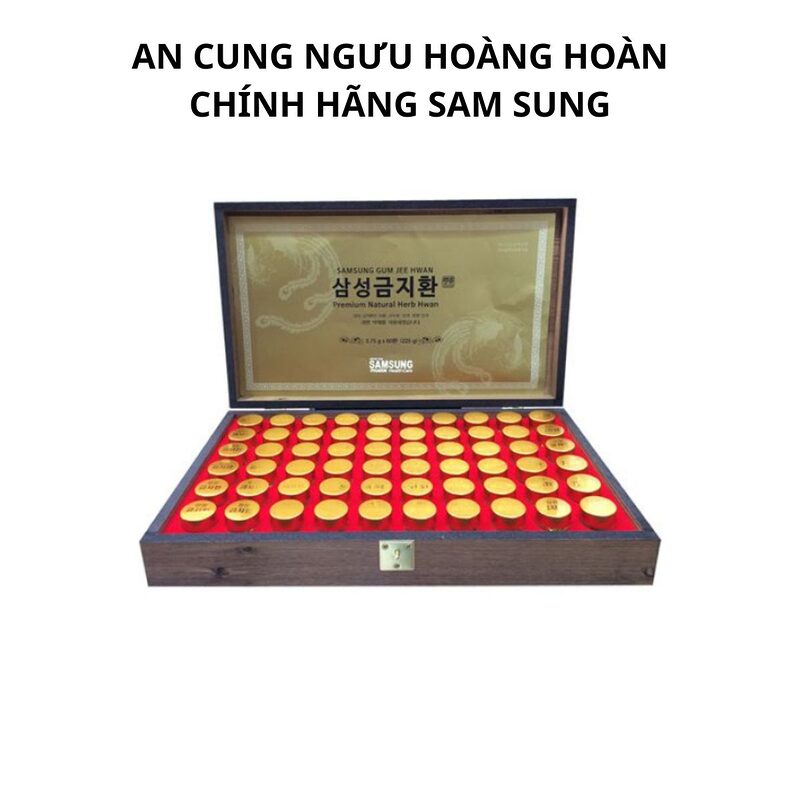 An Cung Ngưu Hoàng Hoàn Samsung GUM JEE HWAN Hỗ Trợ Tuần Hoàn Não Hộp 60 viên 31
