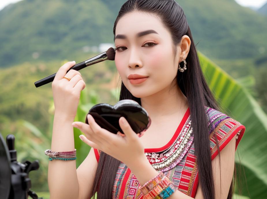 “Giải mã” bí quyết mua mỹ phẩm chính hãng Lai Châu: Đẹp chuẩn chuyên gia! 1 Cô gái Lai Châu rạng rỡ với mỹ phẩm chính hãng.