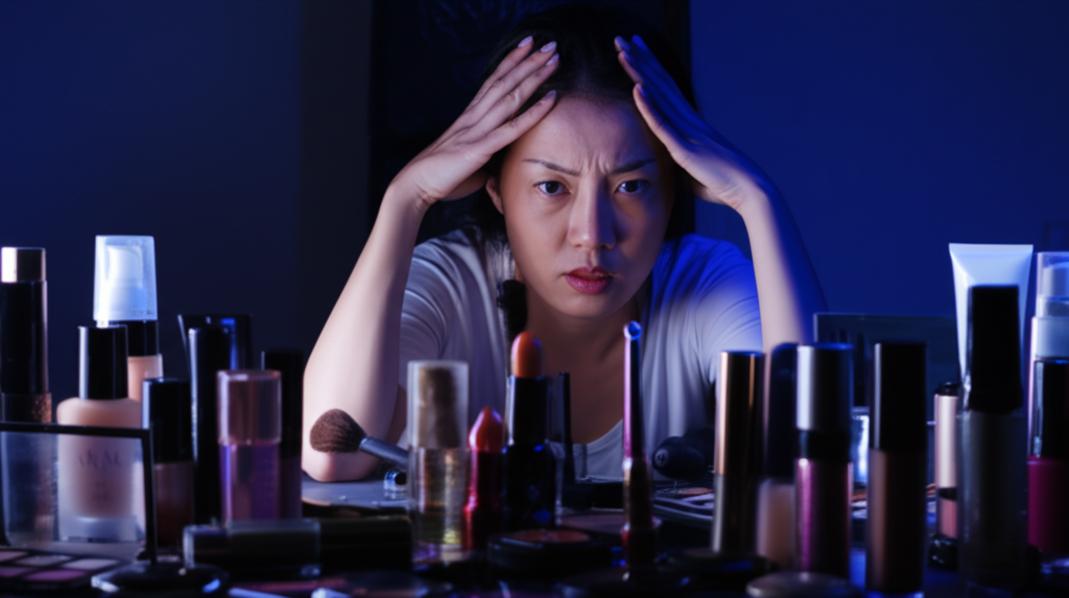 Ảnh: Stress mỹ phẩm giả Kon Tum, nỗi lo hàng kém chất lượng.