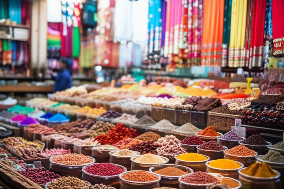 Săn Vé Máy Bay Đi Ấn Độ Giá Rẻ: Bí Quyết & Ưu Đãi! 1 Bustling Indian market with exotic spices