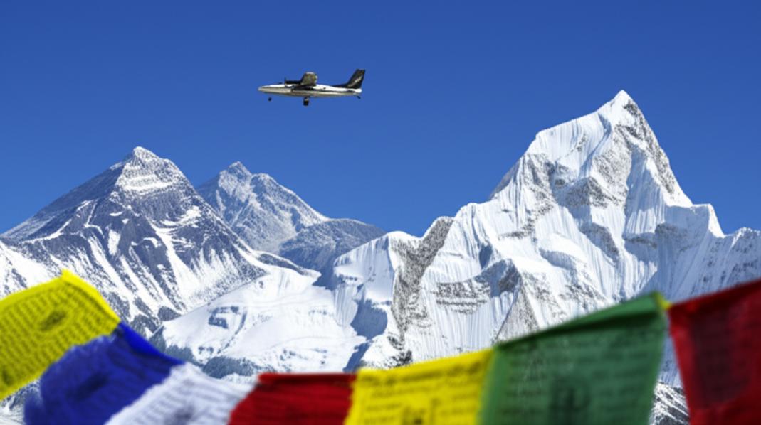 Săn Vé Máy Bay Đi Nepal Giá Rẻ: Bí Quyết Không Thể Bỏ Lỡ! 1 Airplane flying over Himalayas, Nepal săn vé máy bay