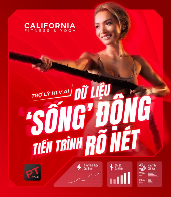 California Fitness ra mắt Cali AI PT - trợ lý trí tuệ nhân tạo hỗ trợ HLV cá nhân tiên phong tại Việt Nam 1 California Fitness ra mắt Cali AI PT - trợ lý trí tuệ nhân tạo hỗ trợ HLV cá nhân tiên phong tại Việt Nam