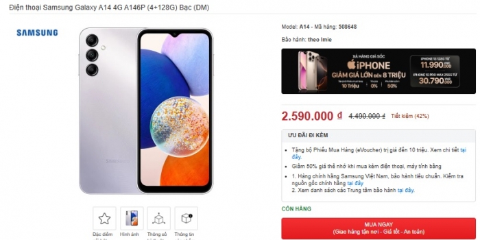 Đây là vua doanh số Android một thời, tháng 6/2025 vẫn bán, giá rẻ như bèo có phần xịn hơn iPhone 16 1 Đây là vua doanh số Android một thời, tháng 6/2025 vẫn bán, giá rẻ như bèo có phần xịn hơn iPhone 16