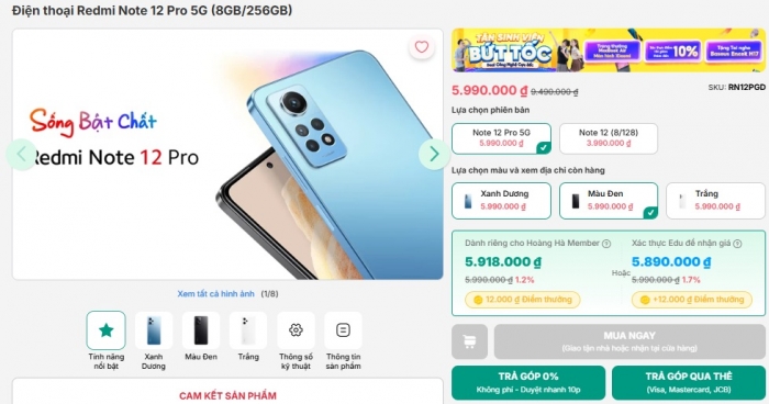 Vua tầm trung Redmi Note 12 Pro 5G một thời, nay chỉ 5 triệu bằng nửa iPhone 13, lấn át iPhone 16 1 Vua tầm trung Redmi Note 12 Pro 5G một thời, nay chỉ 5 triệu bằng nửa iPhone 13, lấn át iPhone 16